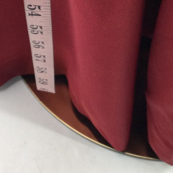 FORMAL PARTY 22 3x plus red burgundy faux wrap long sleeve maxi dress NEW B169 - Picture 4 of 8